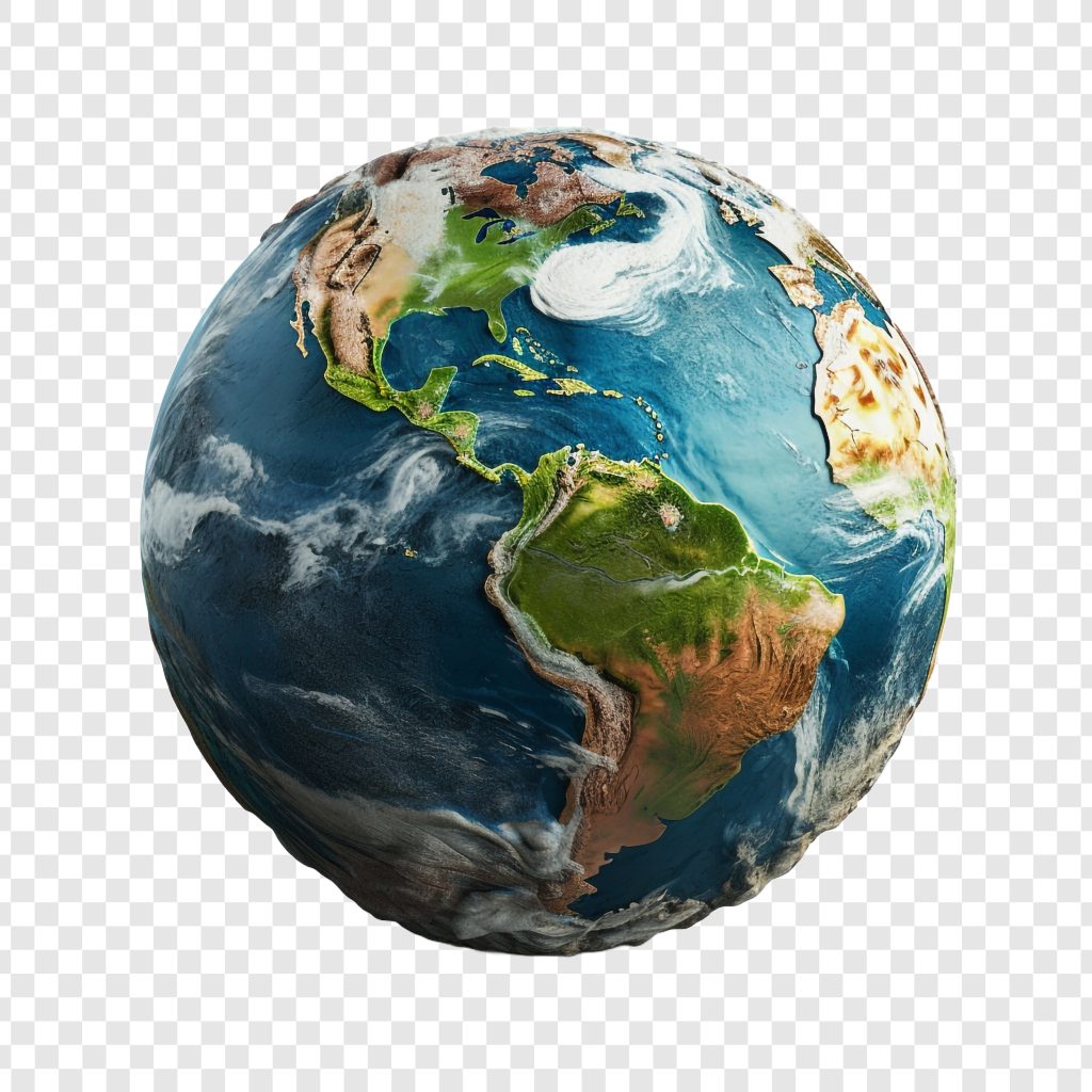 Earth science isolated on transparent background. GIS