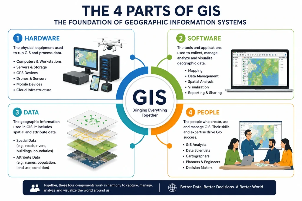 What Are the 4 Parts of GIS?